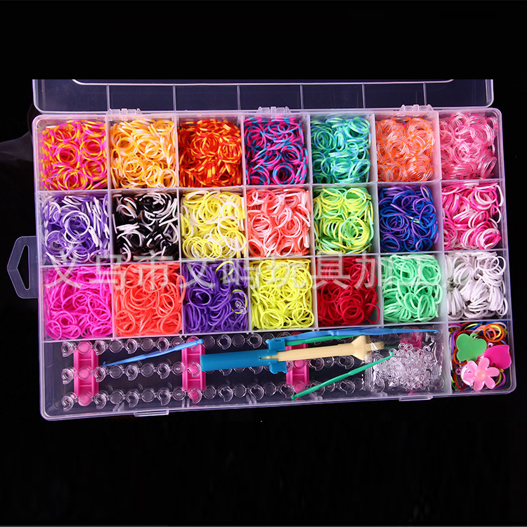 Korean-Style Rainbow Hand-Woven DIY Color Rubber Band Bracelet Woven Bracelet Big Collection Yiwu Manufacturer Korean-Style Rainbow Hand-Woven DIY Color Rubber Band Bracelet Woven Bracelet Big Collection Yiwu Manufacturer