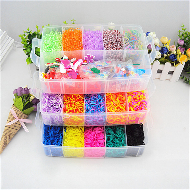 Korean-Style Rainbow Hand-Woven DIY Color Rubber Band Bracelet Woven Bracelet Big Collection Yiwu Manufacturer Korean-Style Rainbow Hand-Woven DIY Color Rubber Band Bracelet Woven Bracelet Big Collection Yiwu Manufacturer
