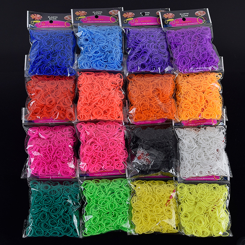 Korean-Style Rainbow Hand-Woven DIY Color Rubber Band Bracelet Woven Bracelet Big Collection Yiwu Manufacturer Korean-Style Rainbow Hand-Woven DIY Color Rubber Band Bracelet Woven Bracelet Big Collection Yiwu Manufacturer