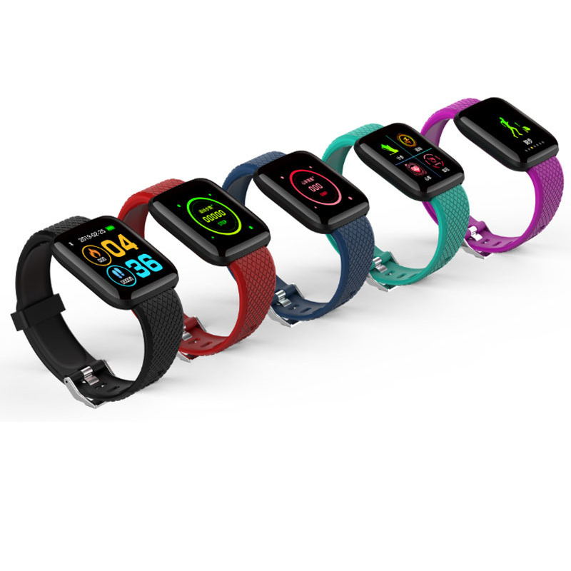 Smart Bracelet Heart Rate Blood Pressure 1.3 Color Screen Sports Bracelet Health Pedometer Sleep Monitoring for 116Plus