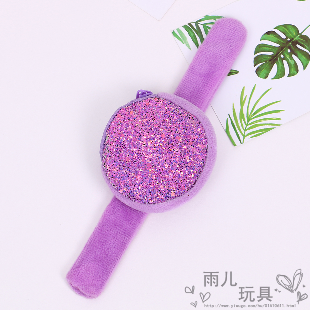 Factory Direct Sales Sequin Coin Purse Ring Pop Fashion Children Adult Wrist Strap Coin Purse Color Bracelet Gift