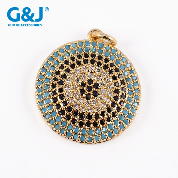 New micro - set color zircon accessories gold-plated copper jewelry DIY necklace bracelet hang New micro - set color zircon accessories gold-plated copper jewelry DIY necklace bracelet hang