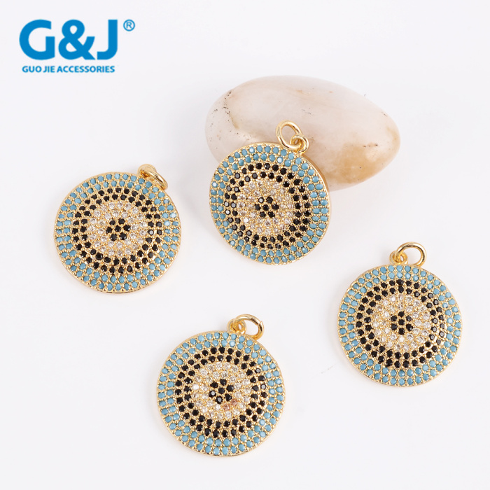 New micro - set color zircon accessories gold-plated copper jewelry DIY necklace bracelet hang New micro - set color zircon accessories gold-plated copper jewelry DIY necklace bracelet hang