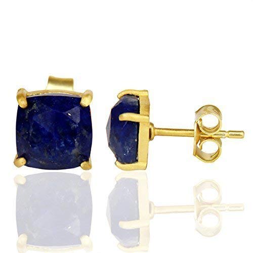 INFANTA JEWELRY Lapis Lazuli Sterling Silver Gemstone Stud Earrings INFANTA JEWELRY Lapis Lazuli Sterling Silver Gemstone Stud Earrings