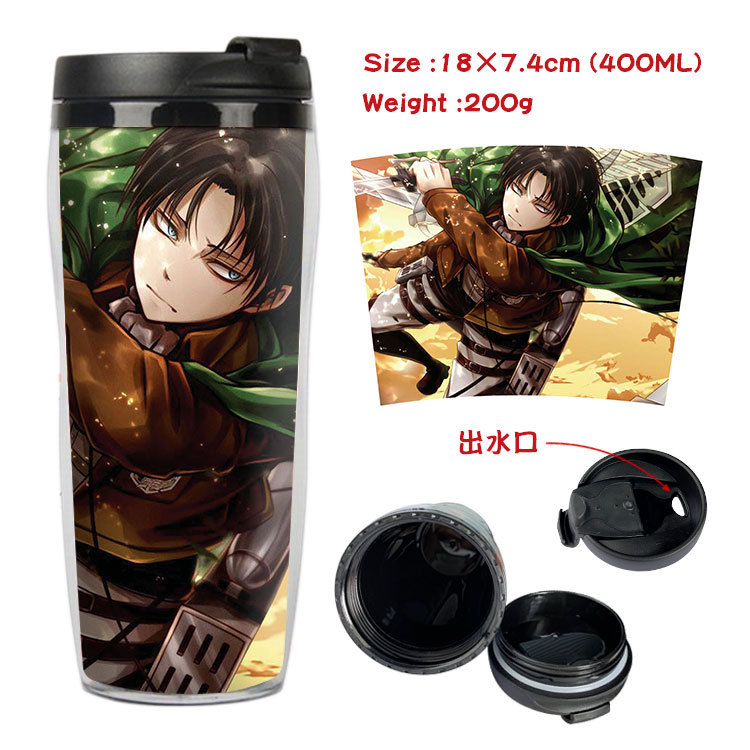 Onslaught Giant Animation Surrounding Double-Layer Insulated Plastic Cup Sports Kettle Cool Water Pot Creative Glass Onslaught Giant Animation Surrounding Double-Layer Insulated Plastic Cup Sports Kettle Cool Water Pot Creative Glass