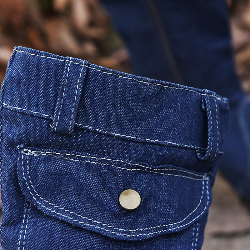 2020 Giant Ti Whole Independent Station Wish Foreign Trade Large Size High Heel Denim Tube Women's Boots 2020 Giant Ti Whole Independent Station Wish Foreign Trade Large Size High Heel Denim Tube Women's Boots