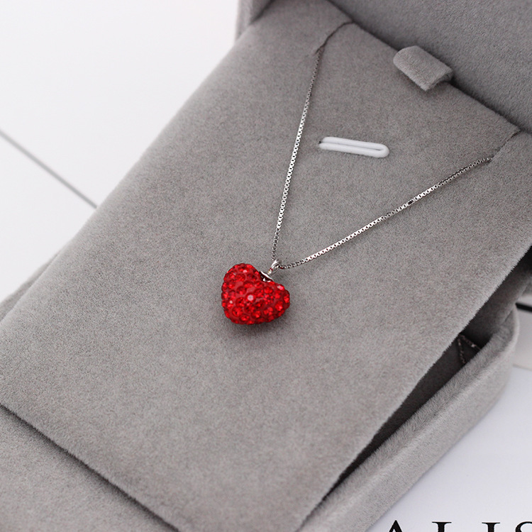 S925 pure silver plated platinum use garnet goldfish necklace simple and stylish valentine &#039;s day gift popular in Chesapeake and Japan