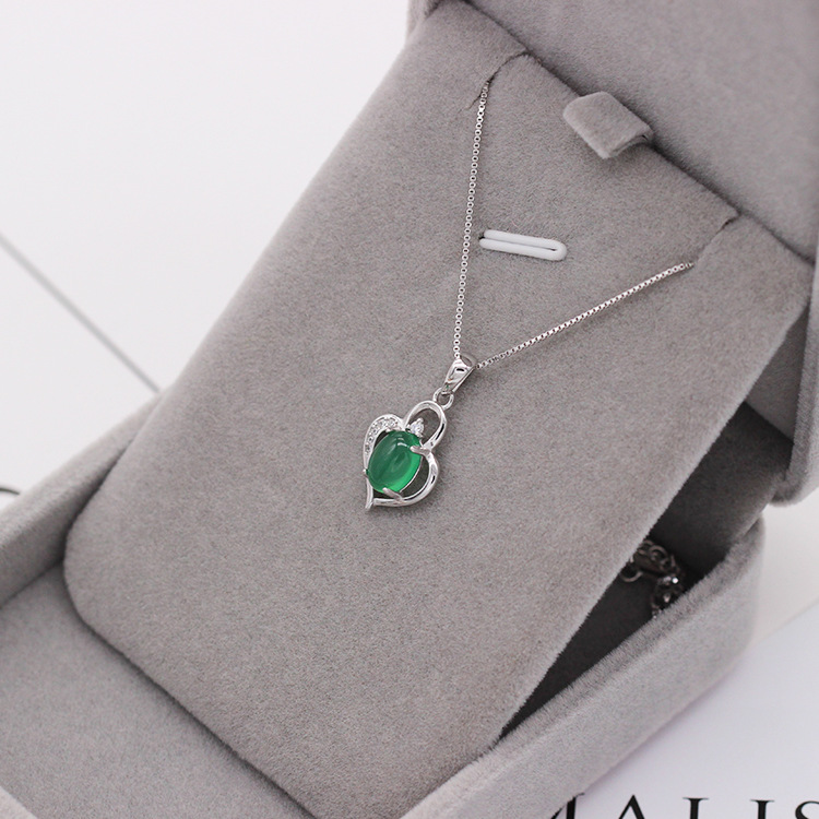 S925 pure silver plated platinum use garnet goldfish necklace simple and stylish valentine &#039;s day gift popular in Chesapeake and Japan