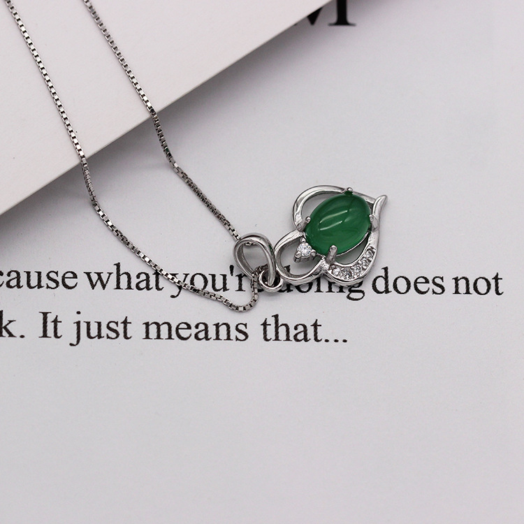 S925 pure silver plated platinum use garnet goldfish necklace simple and stylish valentine 's day gift popular in Chesapeake and Japan S925 pure silver plated platinum use garnet goldfish necklace simple and stylish valentine 's day gift popular in Chesapeake and Japan