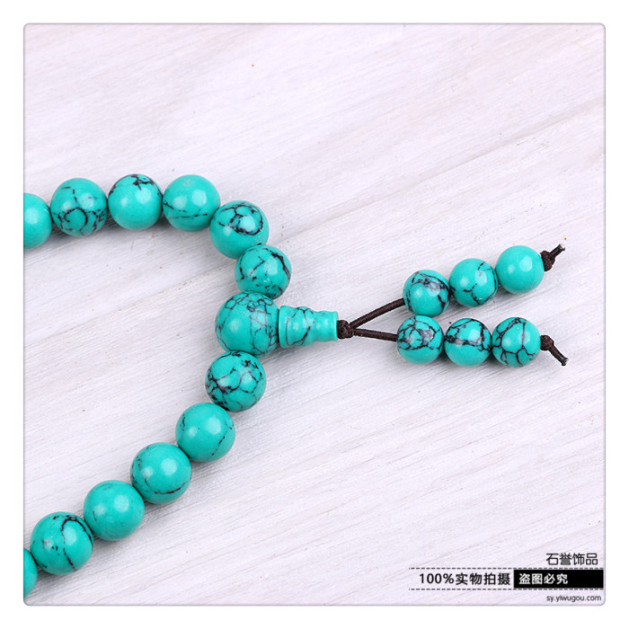 Turquoise barrel beads round bead bead Buddha bead necklace jewelry accessories accessories Turquoise barrel beads round bead bead Buddha bead necklace jewelry accessories accessories
