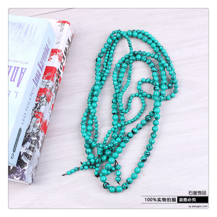 Turquoise barrel beads round bead bead Buddha bead necklace jewelry accessories accessories Turquoise barrel beads round bead bead Buddha bead necklace jewelry accessories accessories