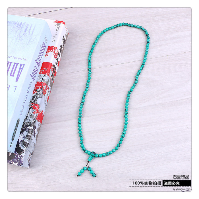 Turquoise barrel beads round bead bead Buddha bead necklace jewelry accessories accessories Turquoise barrel beads round bead bead Buddha bead necklace jewelry accessories accessories