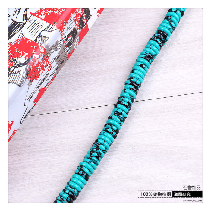 Turquoise xinjiang loose iron wire loose bead piece DIY hand chain accessories accessories Turquoise xinjiang loose iron wire loose bead piece DIY hand chain accessories accessories