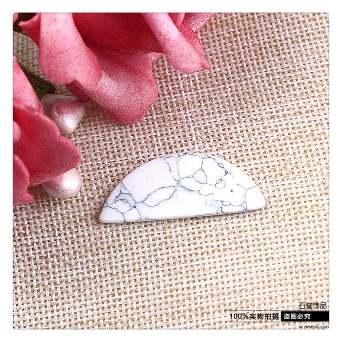Turquoise ring of half - face double - plane diy jewelry accessories accessories Turquoise ring of half - face double - plane diy jewelry accessories accessories