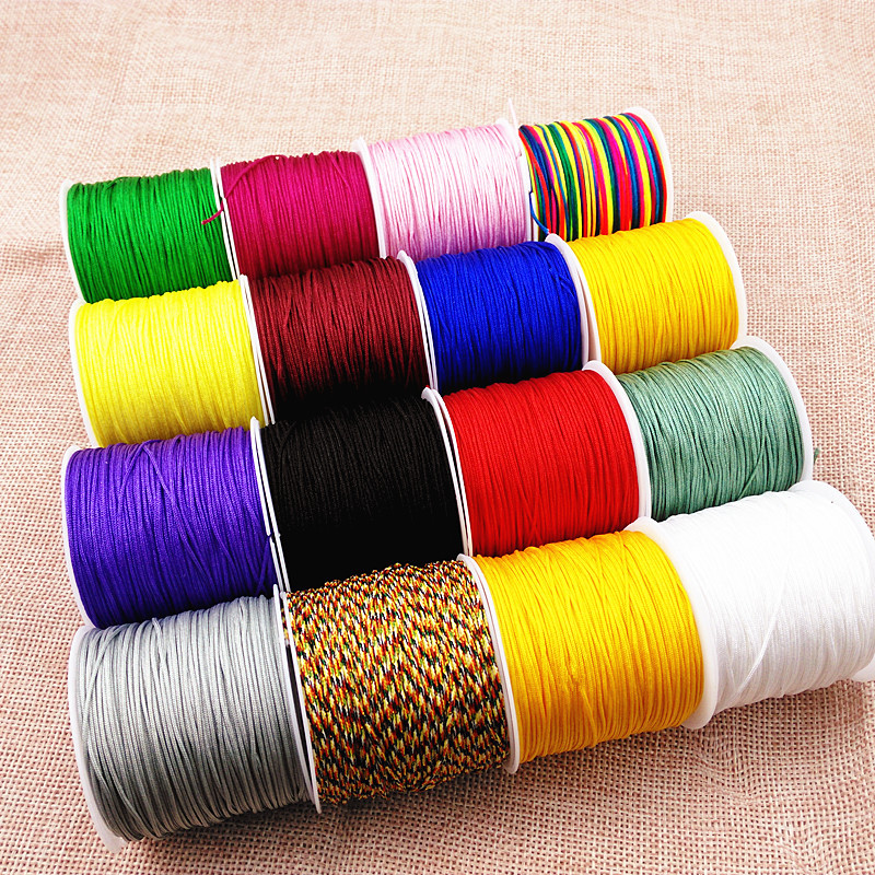 Spot Goods No. 72 Taiwan Jade Thread DIY Handmade Jade String Fine Woven Red Bracelet Strand Tassel Wire Jewelry Braiding Thread