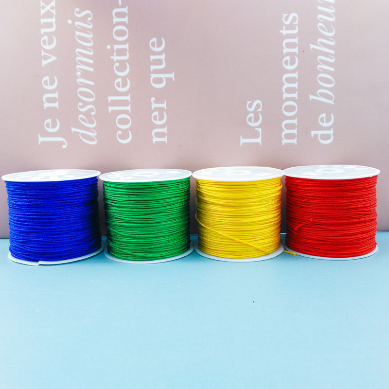 Spot Goods No. 72 Taiwan Jade Thread DIY Handmade Jade String Fine Woven Red Bracelet Strand Tassel Wire Jewelry Braiding Thread