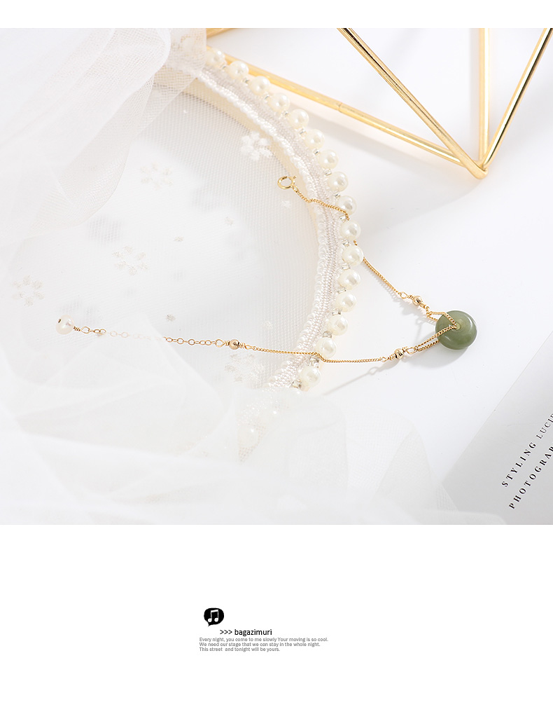 Hetian Jade Bracelet Light Luxury Minority Design Ins Exquisite Female Student Girlfriends Birthday Gift for Girlfriend Mori Style Hetian Jade Bracelet Light Luxury Minority Design Ins Exquisite Female Student Girlfriends Birthday Gift for Girlfriend Mori Style