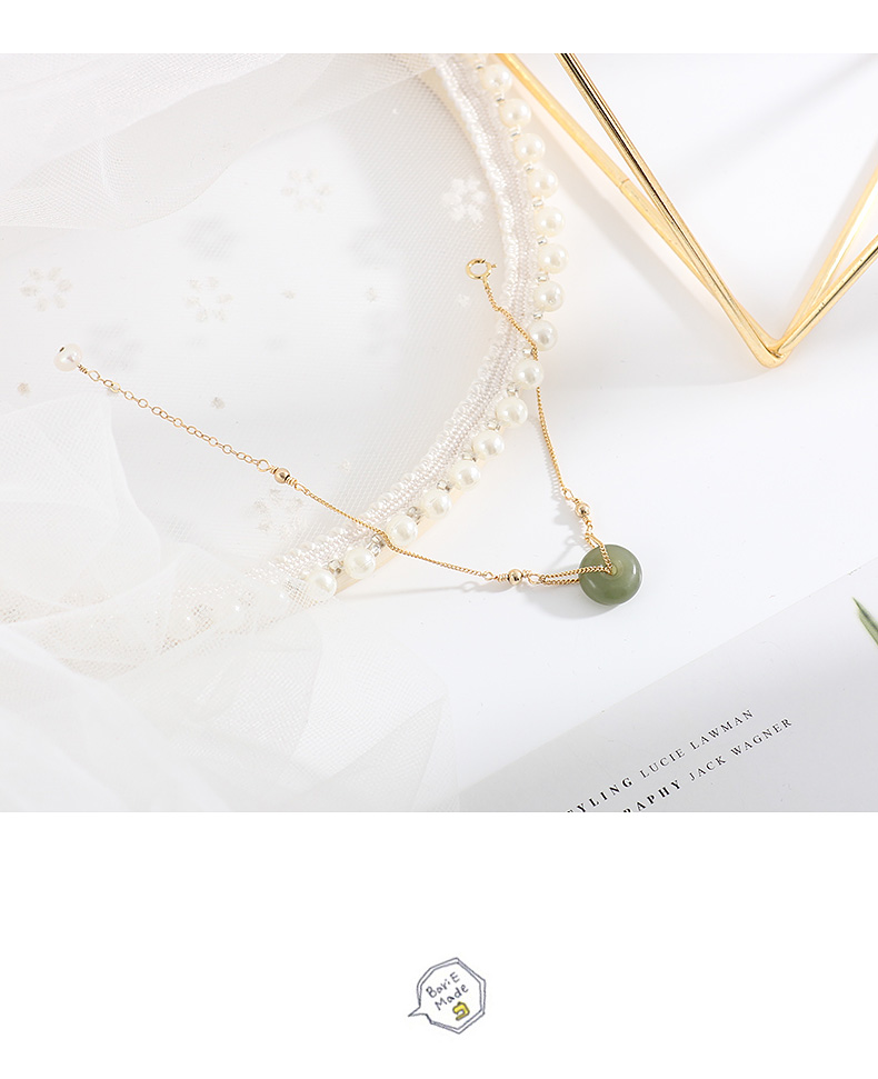 Hetian Jade Bracelet Light Luxury Minority Design Ins Exquisite Female Student Girlfriends Birthday Gift for Girlfriend Mori Style Hetian Jade Bracelet Light Luxury Minority Design Ins Exquisite Female Student Girlfriends Birthday Gift for Girlfriend Mori Style