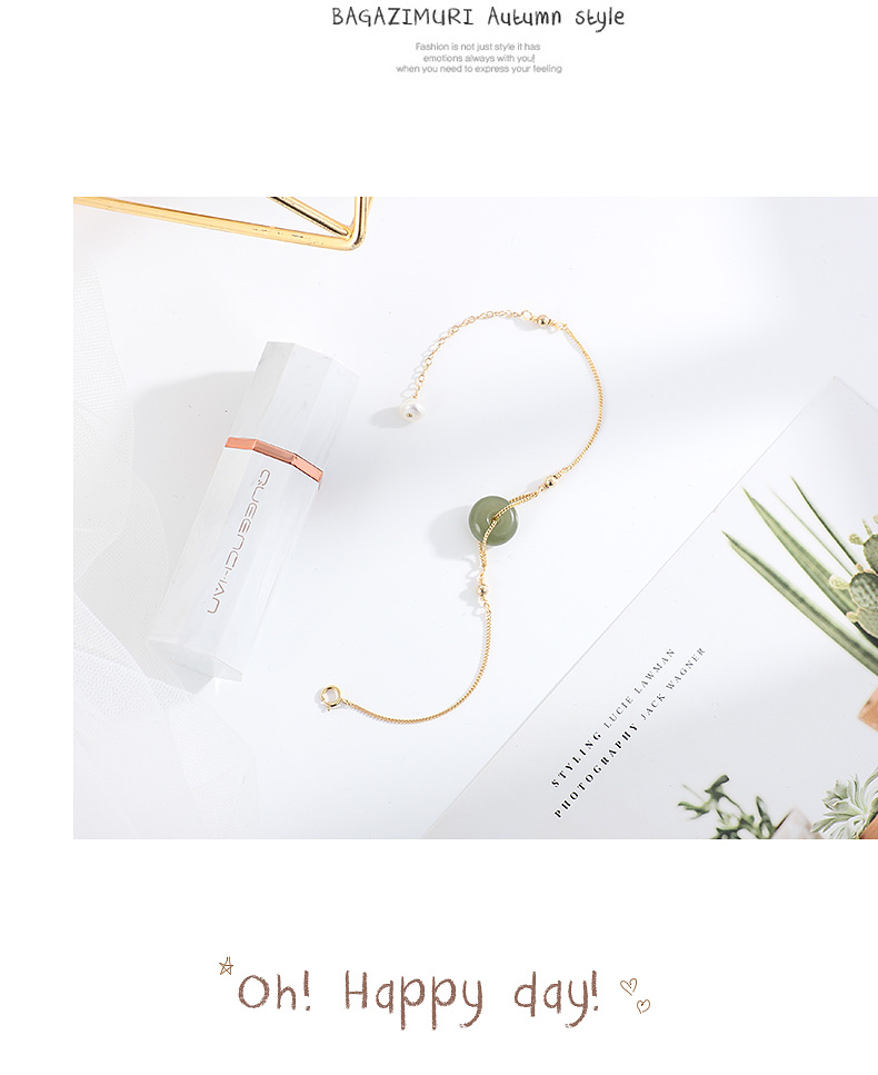 Hetian Jade Bracelet Light Luxury Minority Design Ins Exquisite Female Student Girlfriends Birthday Gift for Girlfriend Mori Style Hetian Jade Bracelet Light Luxury Minority Design Ins Exquisite Female Student Girlfriends Birthday Gift for Girlfriend Mori Style