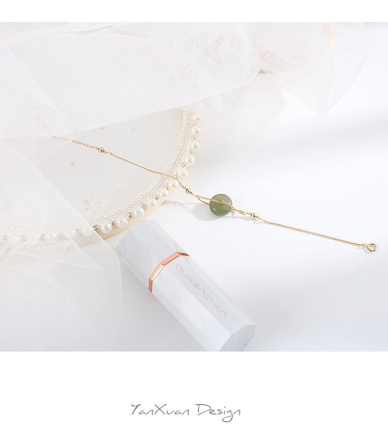 Hetian Jade Bracelet Light Luxury Minority Design Ins Exquisite Female Student Girlfriends Birthday Gift for Girlfriend Mori Style Hetian Jade Bracelet Light Luxury Minority Design Ins Exquisite Female Student Girlfriends Birthday Gift for Girlfriend Mori Style