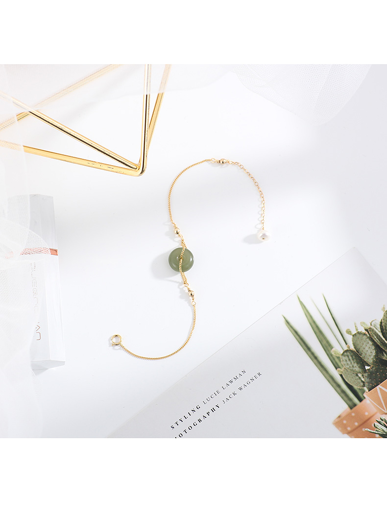 Hetian Jade Bracelet Light Luxury Minority Design Ins Exquisite Female Student Girlfriends Birthday Gift for Girlfriend Mori Style Hetian Jade Bracelet Light Luxury Minority Design Ins Exquisite Female Student Girlfriends Birthday Gift for Girlfriend Mori Style