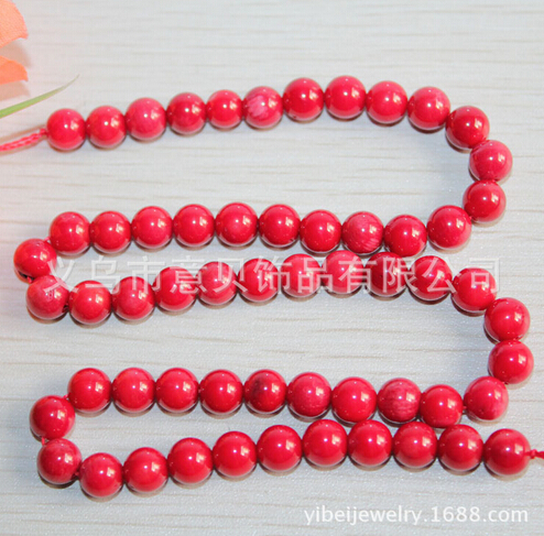 [YiBei Coral]Natural Coral Coral Bay A material 4mm beads semi-finished products wholesale coral Buddhist accessories