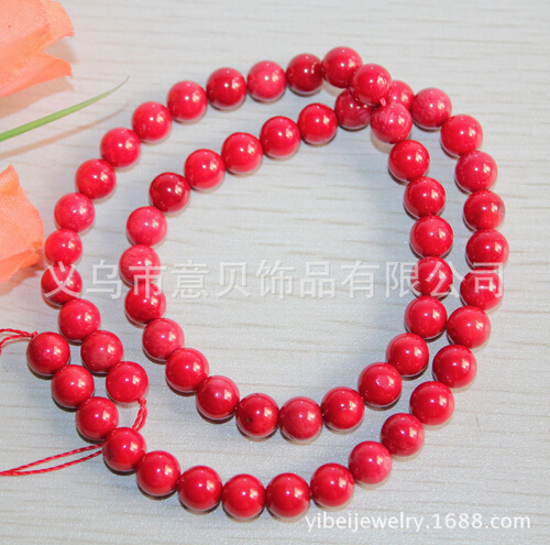 [YiBei Coral]Natural Coral Coral Bay A material 4mm beads semi-finished products wholesale coral Buddhist accessories