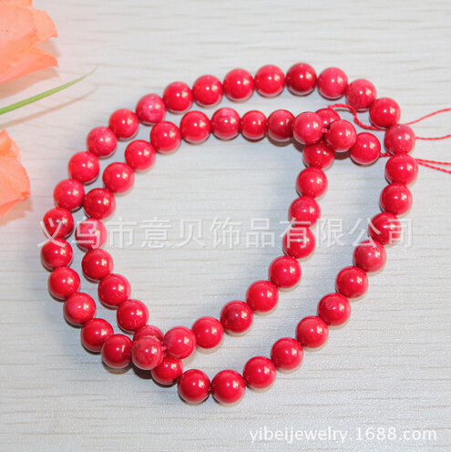 [YiBei Coral]Natural Coral Coral Bay A material 4mm beads semi-finished products wholesale coral Buddhist accessories