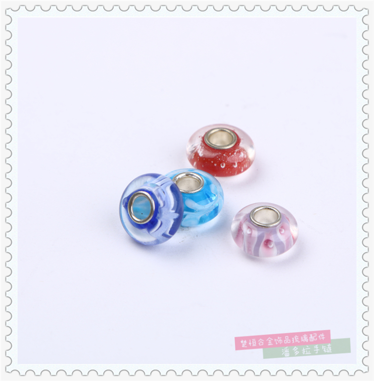 Gradient Mixed Color S925 Silver Material DIY Bead Accessories String Pandora Bracelet Trendy Silver Accessories