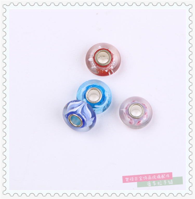 Gradient Mixed Color S925 Silver Material DIY Bead Accessories String Pandora Bracelet Trendy Silver Accessories