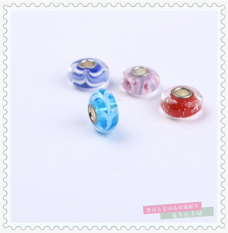 Gradient Mixed Color S925 Silver Material DIY Bead Accessories String Pandora Bracelet Trendy Silver Accessories