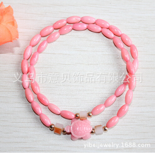 Natural coral Beads Bracelet meters plus small turtle coral Bracelet Crystal small gold Beads Bracelet