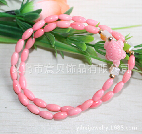 Natural coral Beads Bracelet meters plus small turtle coral Bracelet Crystal small gold Beads Bracelet
