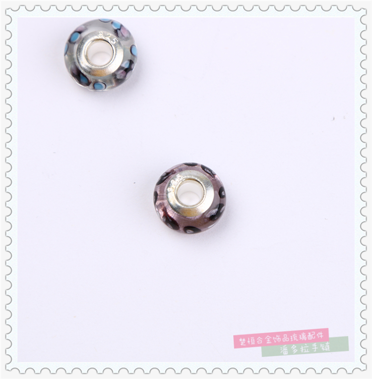Factory Direct Sales Multi-Color Pandora Beads S925 Silver Jewelry Glazed Loose Beads Bracelet Bracelet for Women Bead Accessories