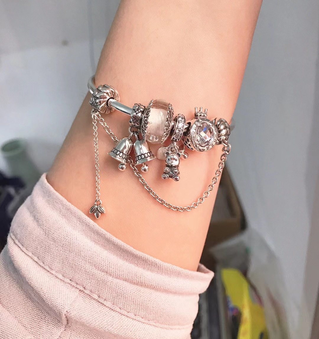 Pandora Bracelet S925 Sterling Silver DIY Beaded Loose Beads Bracelet Fashion Hot Selling Product Gifts for Girlfriend