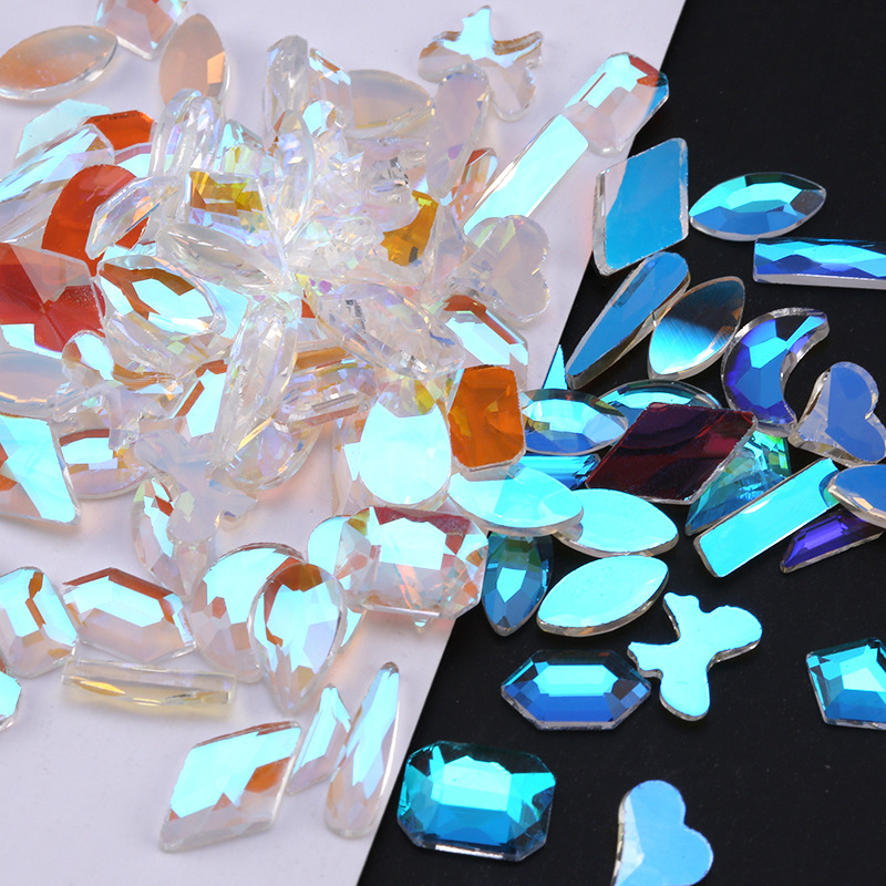 Nail Beauty Ornament Rhinestone Fancy Shape Diamonds Mixed Aurora Diamond Phantom Purple Nail Crystal Bottoming Drill 100 PCs Manicure Jewelry Wholesale Nail Beauty Ornament Rhinestone Fancy Shape Diamonds Mixed Aurora Diamond Phantom Purple Nail Crystal Bottoming Drill 100 PCs Manicure Jewelry Wholesale