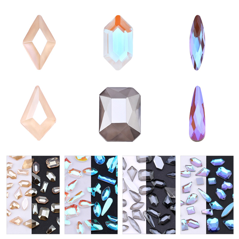 Nail Beauty Ornament Rhinestone Fancy Shape Diamonds Mixed Aurora Diamond Phantom Purple Nail Crystal Bottoming Drill 100 PCs Manicure Jewelry Wholesale Nail Beauty Ornament Rhinestone Fancy Shape Diamonds Mixed Aurora Diamond Phantom Purple Nail Crystal Bottoming Drill 100 PCs Manicure Jewelry Wholesale