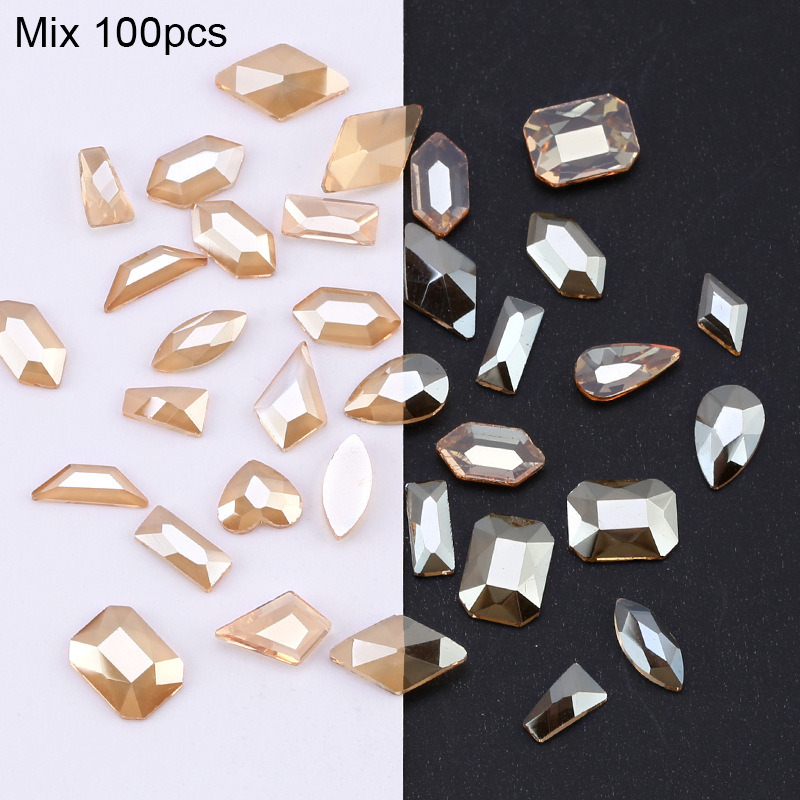 Nail Beauty Ornament Rhinestone Fancy Shape Diamonds Mixed Aurora Diamond Phantom Purple Nail Crystal Bottoming Drill 100 PCs Manicure Jewelry Wholesale Nail Beauty Ornament Rhinestone Fancy Shape Diamonds Mixed Aurora Diamond Phantom Purple Nail Crystal Bottoming Drill 100 PCs Manicure Jewelry Wholesale