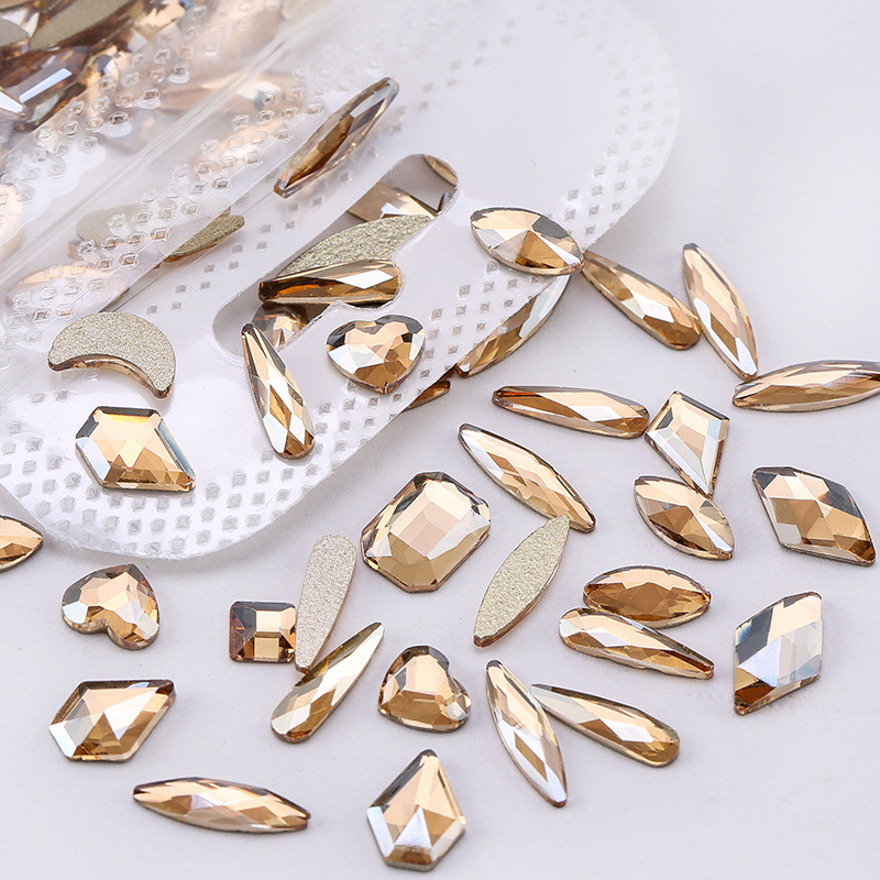 Nail Beauty Ornament Rhinestone Fancy Shape Diamonds Mixed Aurora Diamond Phantom Purple Nail Crystal Bottoming Drill 100 PCs Manicure Jewelry Wholesale Nail Beauty Ornament Rhinestone Fancy Shape Diamonds Mixed Aurora Diamond Phantom Purple Nail Crystal Bottoming Drill 100 PCs Manicure Jewelry Wholesale