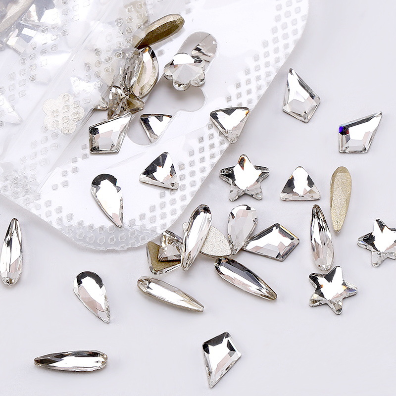 Nail Beauty Ornament Rhinestone Fancy Shape Diamonds Mixed Aurora Diamond Phantom Purple Nail Crystal Bottoming Drill 100 PCs Manicure Jewelry Wholesale Nail Beauty Ornament Rhinestone Fancy Shape Diamonds Mixed Aurora Diamond Phantom Purple Nail Crystal Bottoming Drill 100 PCs Manicure Jewelry Wholesale