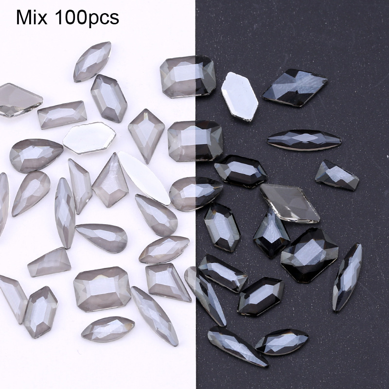 Nail Beauty Ornament Rhinestone Fancy Shape Diamonds Mixed Aurora Diamond Phantom Purple Nail Crystal Bottoming Drill 100 PCs Manicure Jewelry Wholesale Nail Beauty Ornament Rhinestone Fancy Shape Diamonds Mixed Aurora Diamond Phantom Purple Nail Crystal Bottoming Drill 100 PCs Manicure Jewelry Wholesale