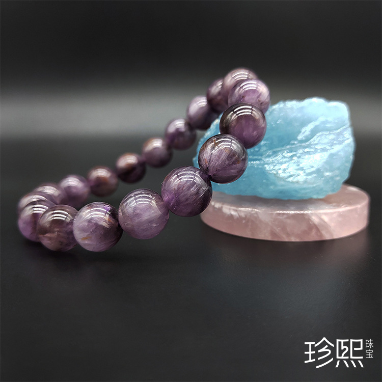 Zhenxi Jewelry Factory Wholesale Sunstone Tourmaline Hair Crystal Amazonite Blue Purple Titanium Ghost