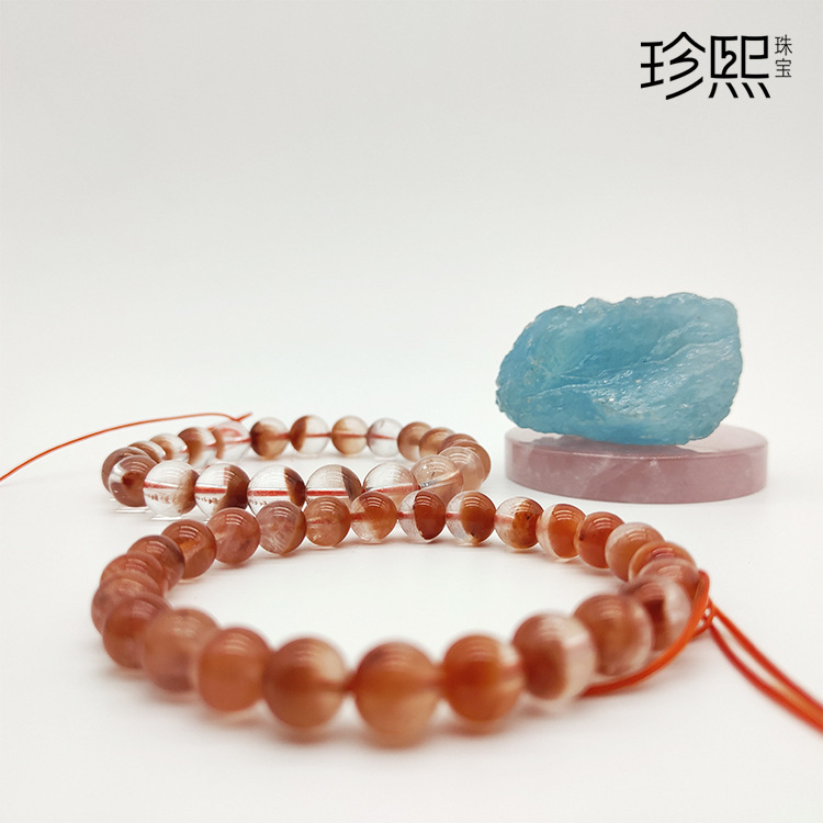Zhenxi Jewelry Factory Wholesale Sunstone Tourmaline Hair Crystal Amazonite Blue Purple Titanium Ghost