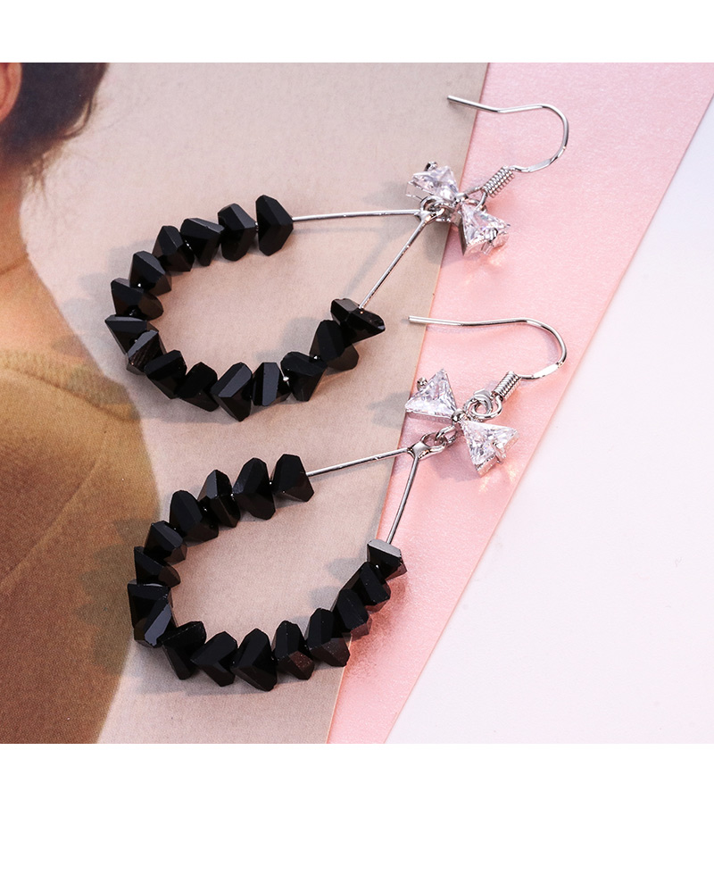 Manhuini Purple Artificial Crystal Large Ring Earrings Bow Silver Black and White Red Earrings Korean Exaggeration Earrings Manhuini Purple Artificial Crystal Large Ring Earrings Bow Silver Black and White Red Earrings Korean Exaggeration Earrings