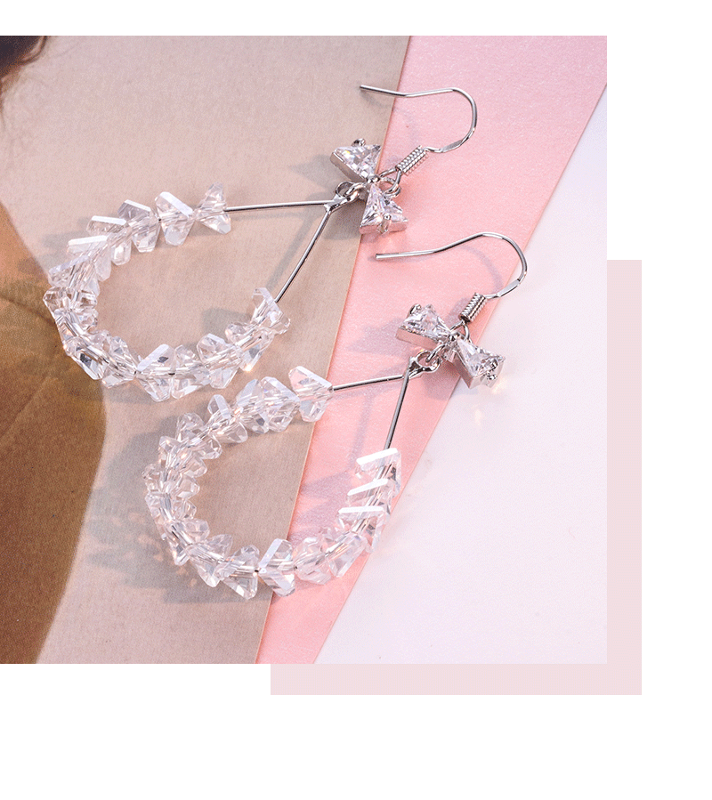 Manhuini Purple Artificial Crystal Large Ring Earrings Bow Silver Black and White Red Earrings Korean Exaggeration Earrings Manhuini Purple Artificial Crystal Large Ring Earrings Bow Silver Black and White Red Earrings Korean Exaggeration Earrings