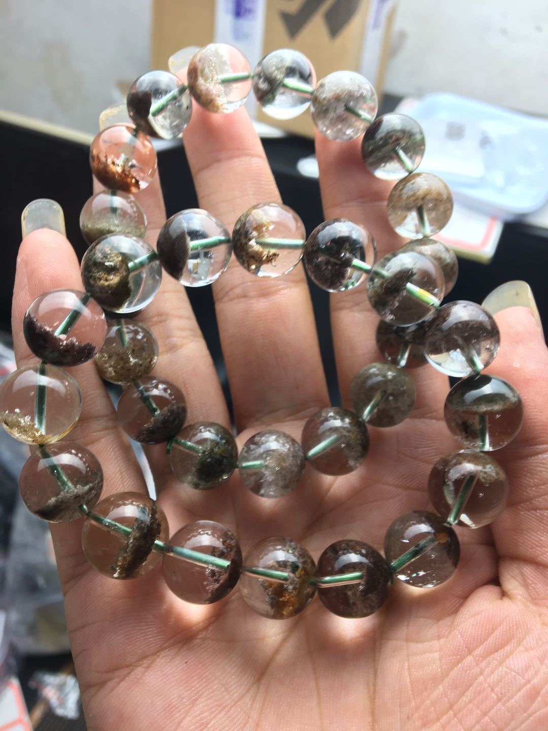Natural Crystal Bracelet Amethyst Moonstone Green Phantom Quartz Garnet Tourmaline Aquamarine Strawberry Quartz Pink Crystal Purple Titanium Natural Crystal Bracelet Amethyst Moonstone Green Phantom Quartz Garnet Tourmaline Aquamarine Strawberry Quartz Pink Crystal Purple Titanium