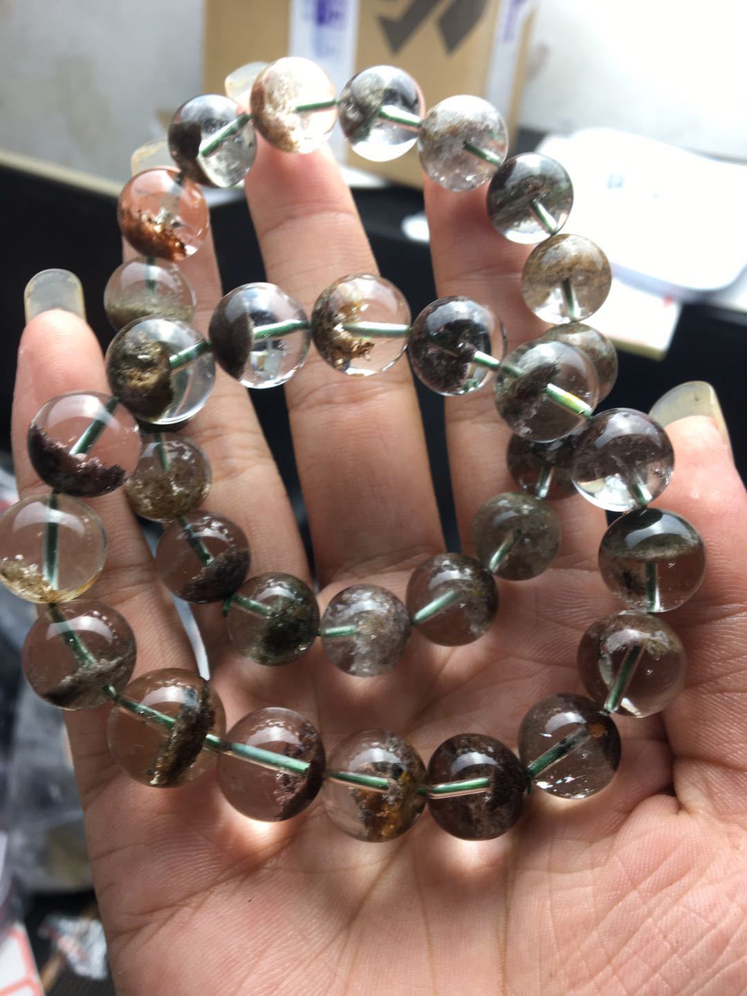 Natural Crystal Bracelet Amethyst Moonstone Green Phantom Quartz Garnet Tourmaline Aquamarine Strawberry Quartz Pink Crystal Purple Titanium Natural Crystal Bracelet Amethyst Moonstone Green Phantom Quartz Garnet Tourmaline Aquamarine Strawberry Quartz Pink Crystal Purple Titanium