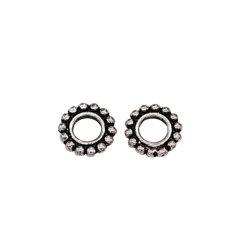 925 pure silver Thai silver small sepal pieces loose beads retro buddhist bead sepal pieces DIY beads material bracelet accessories