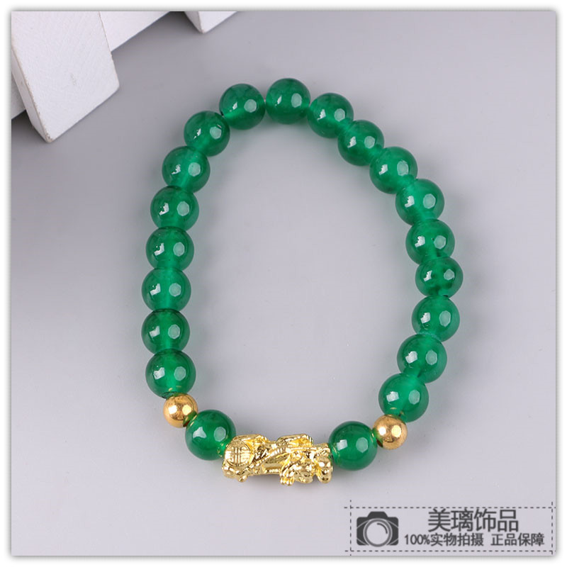 All kinds of female students imitation crystal bracelet qixi gold plating PI xiu hand string jewelry buddhist beads jewelry