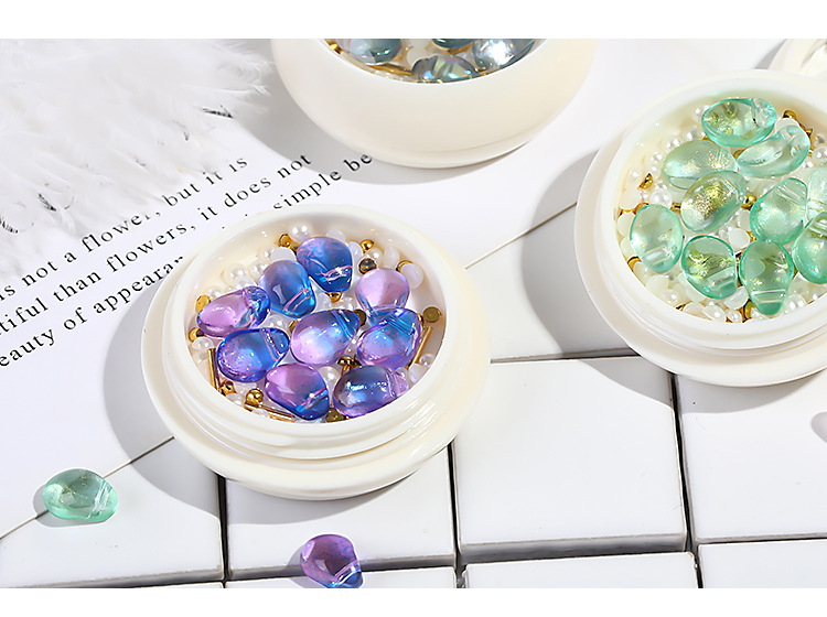 Nail Ornament Mixed Crystal Stone Pearl Steel Ball Rivet Internet Celebrity Ins Style Mixed Manicure Shell Stone Jewelry Nail Ornament Mixed Crystal Stone Pearl Steel Ball Rivet Internet Celebrity Ins Style Mixed Manicure Shell Stone Jewelry